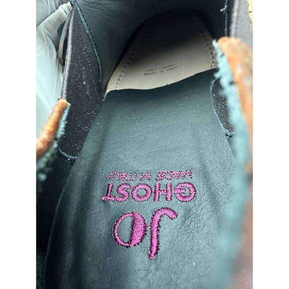 Jo Ghost  Men Croc-Embossed Monk Shoes Brown Leather - Picture 9 of 10